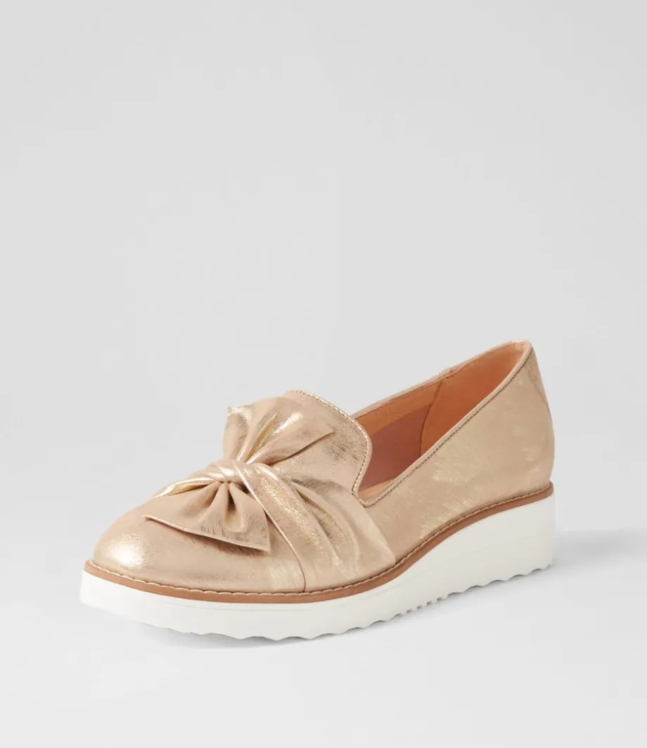 Oclem Old Gold Scratch Leather Loafers<TOP END Clearance