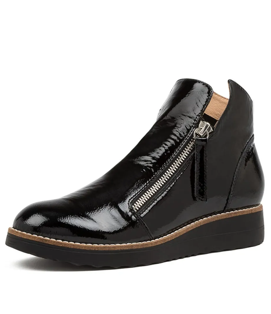 Ohmy Black Patent Leather Boots Black Sole<TOP END Cheap