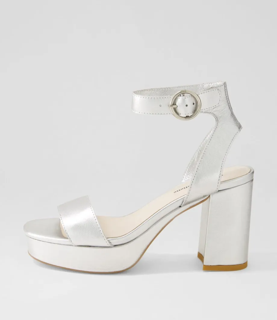 Oita Silver Leather Sandals<DJANGO & JULIETTE Best Sale