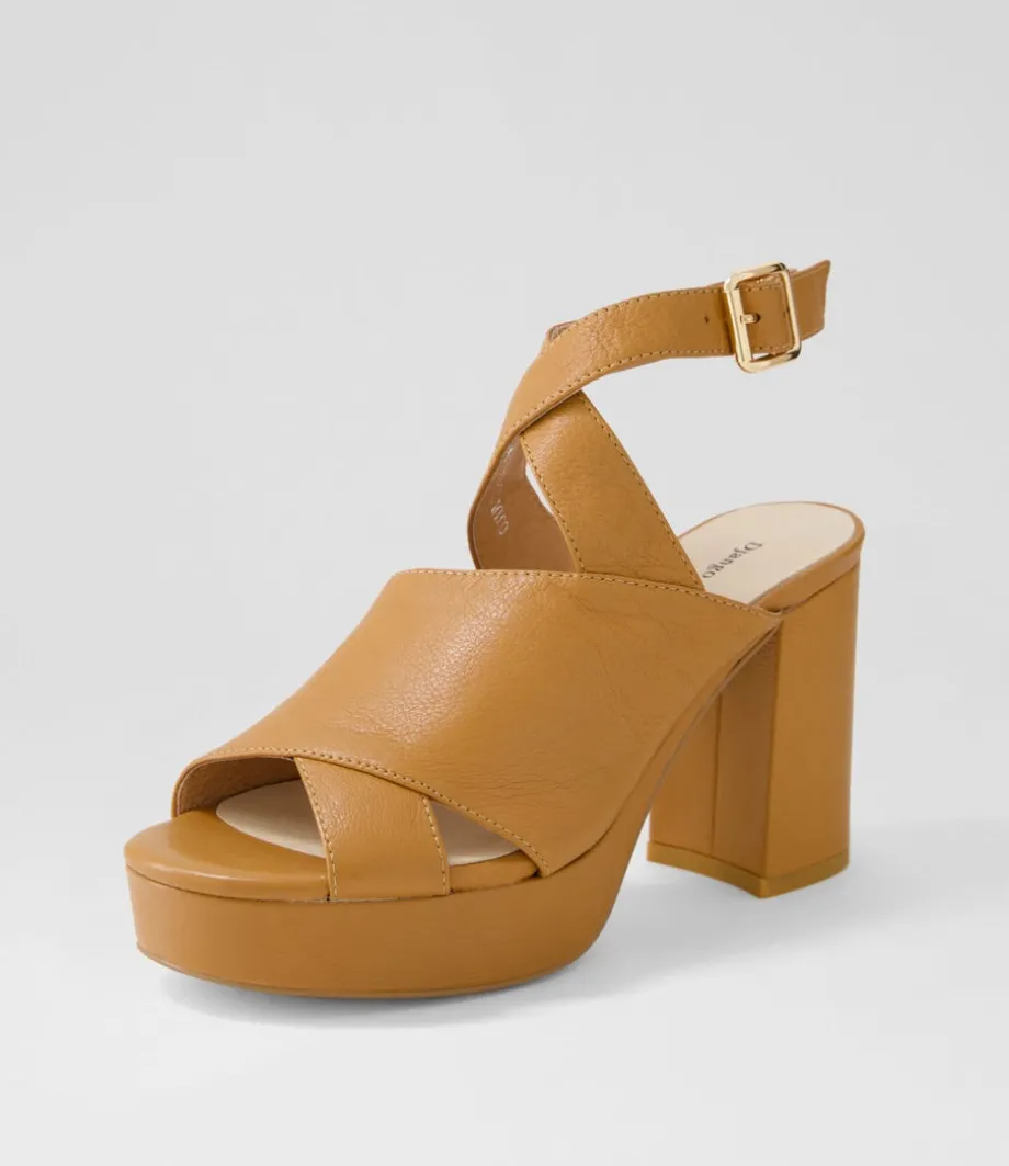 Ojulie Dark Tan Leather Sandals<DJANGO & JULIETTE Cheap