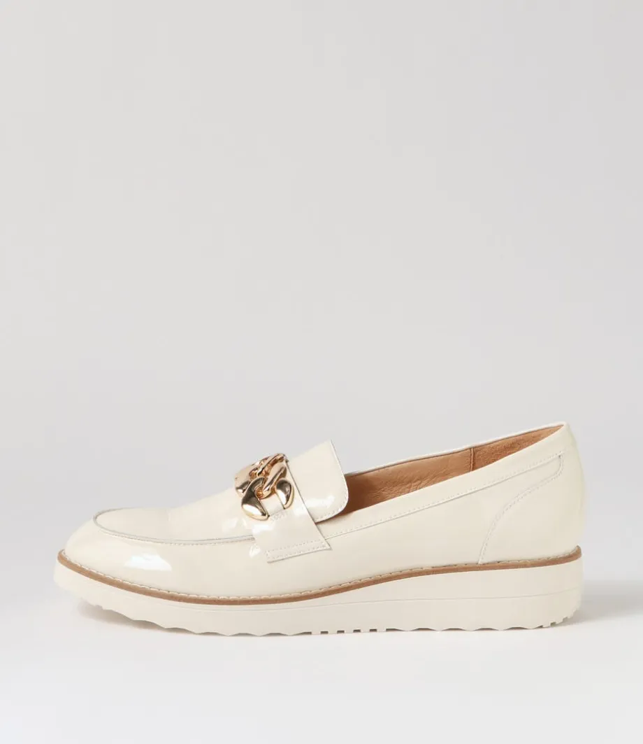 Ozama Ivory Patent Leather Loafers<TOP END Outlet