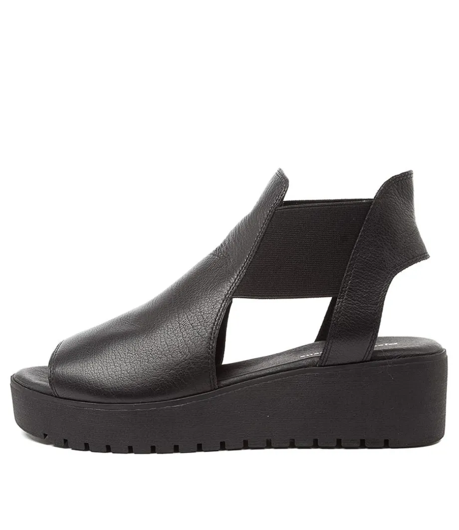 Ozie Black Lea-Blk Sole<DJANGO & JULIETTE Hot
