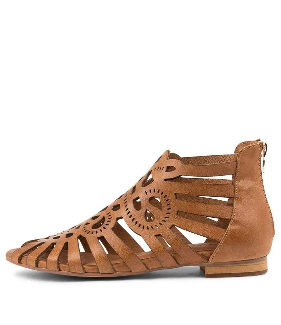 Palermo Tan Leather Sandals<DJANGO & JULIETTE Discount