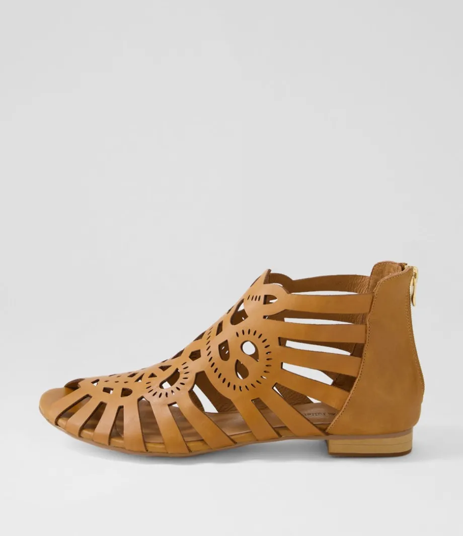 Palermo Tan Leather Sandals<DJANGO & JULIETTE Cheap