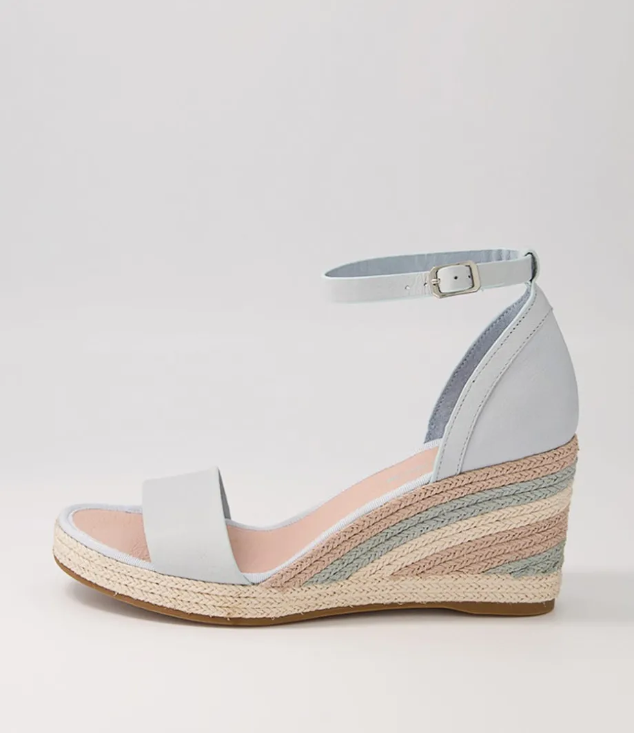 Palyssa Pale Blue Multi Leather Espadrilles<DJANGO & JULIETTE Cheap