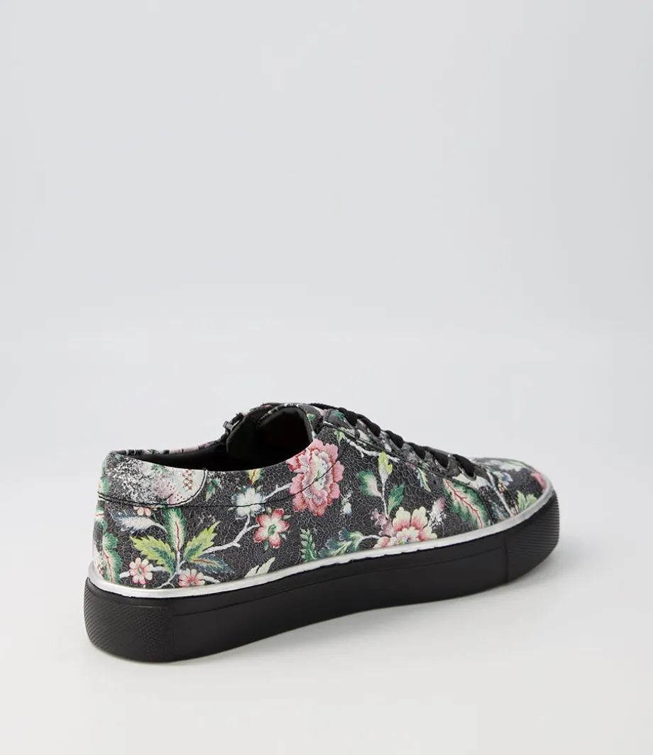 pamela_xf_black_floral_leather_sneakers_2.webp Pamela Xf Black Floral Leather Sneakers<ZIERA Cheap