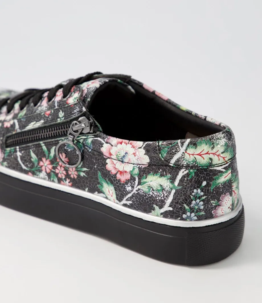 pamela_xf_black_floral_leather_sneakers_4.webp Pamela Xf Black Floral Leather Sneakers<ZIERA Cheap