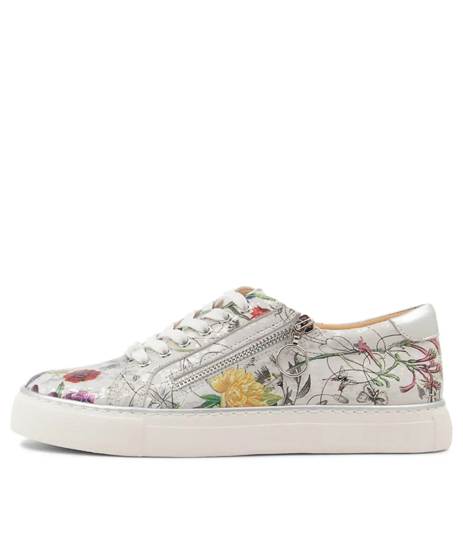 Pamela Xf White Fields Leather Sneakers<ZIERA Online