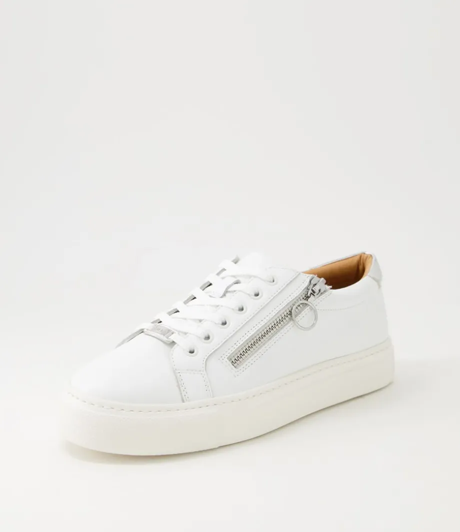 Pamela Xf White Silver Leather Sneakers<ZIERA Discount