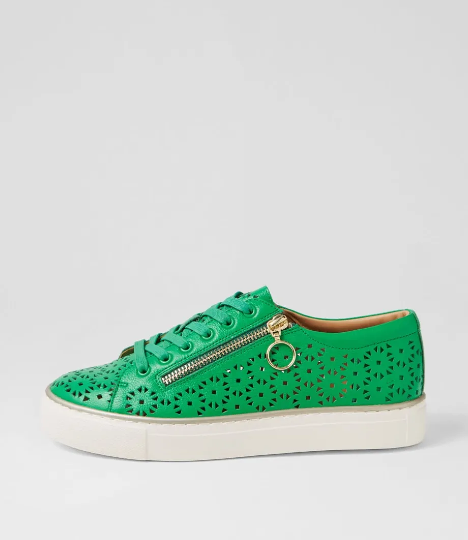 Pandoe Xf Bright Emerald Leather Sneakers<ZIERA Flash Sale