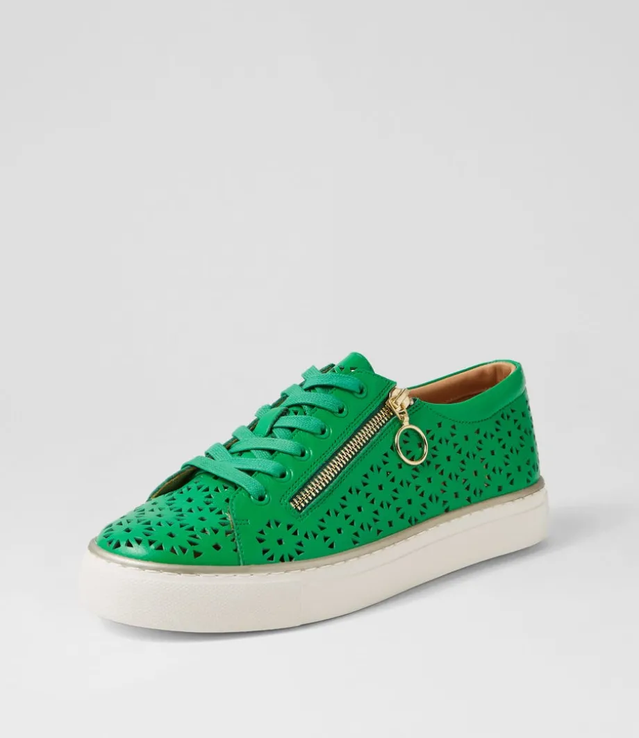 Pandoe Xf Bright Emerald Leather Sneakers<ZIERA Flash Sale