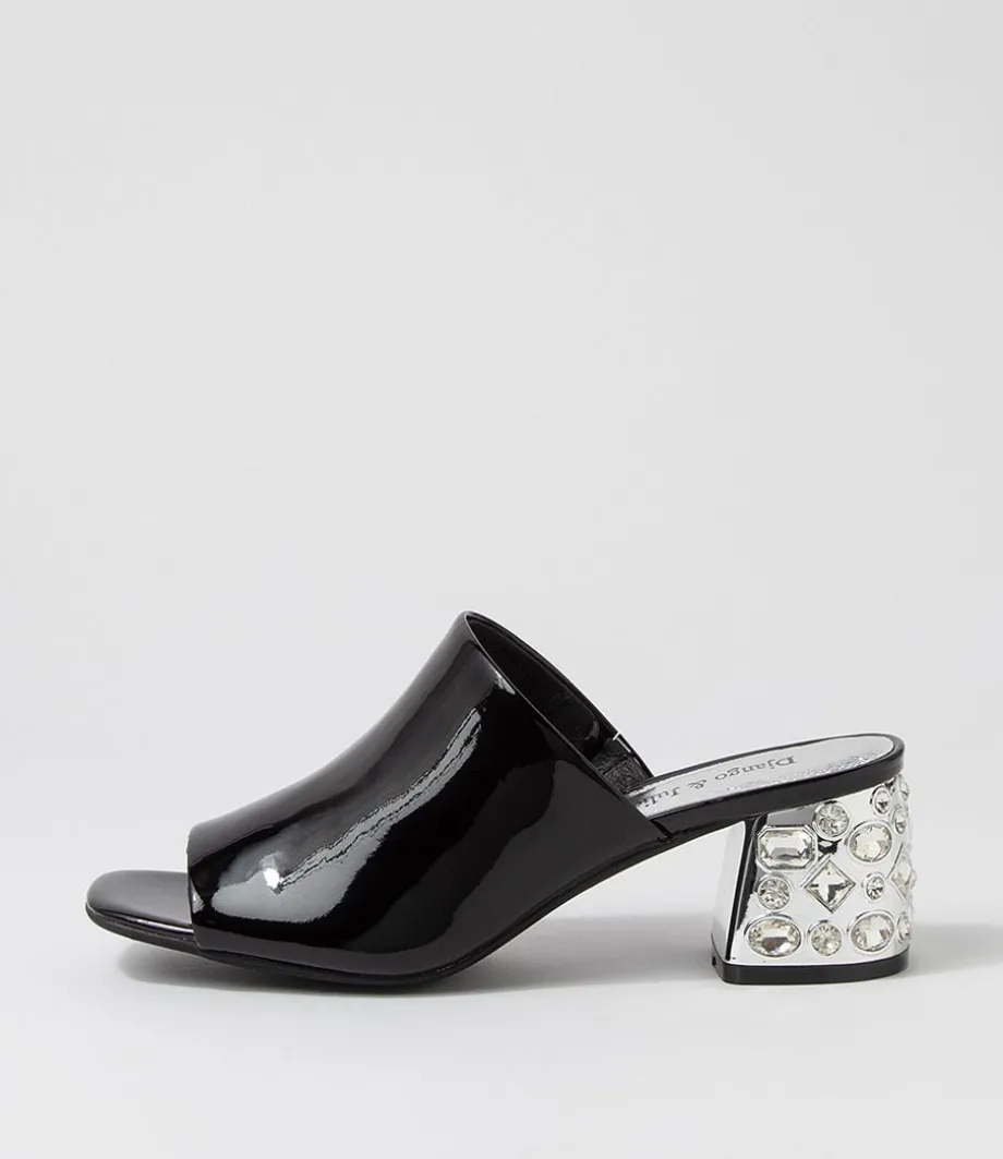Pansie Black Patent Leather Mules<DJANGO & JULIETTE Cheap