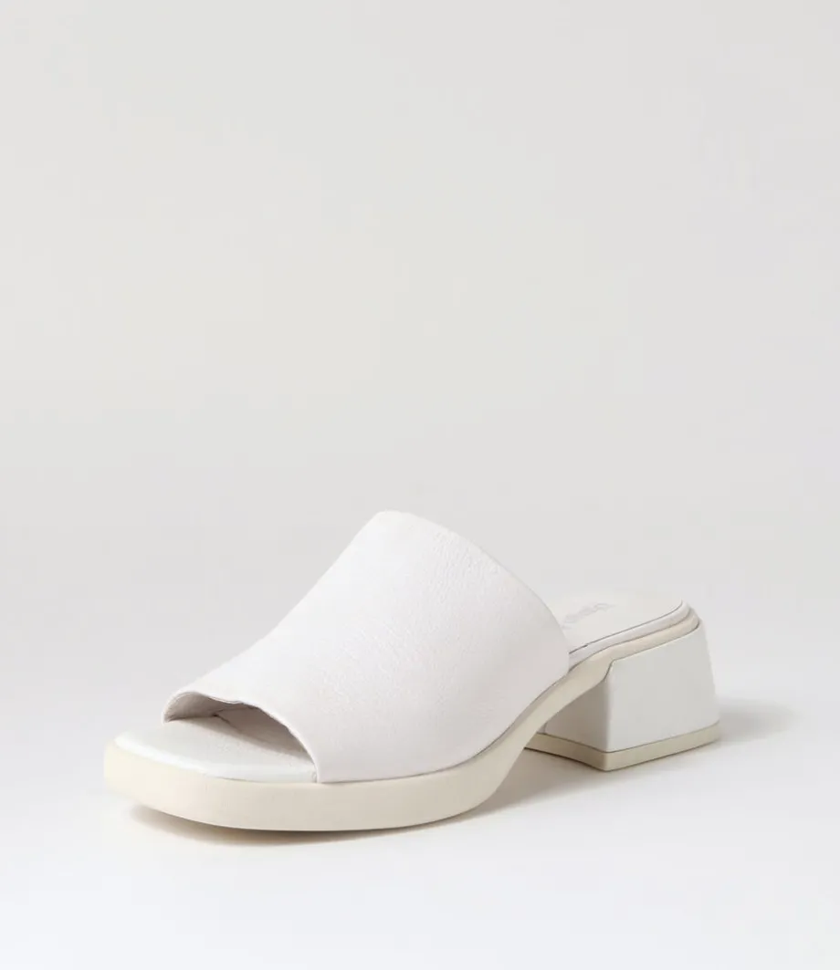 Parnee White Leather Mules<DJANGO & JULIETTE Cheap