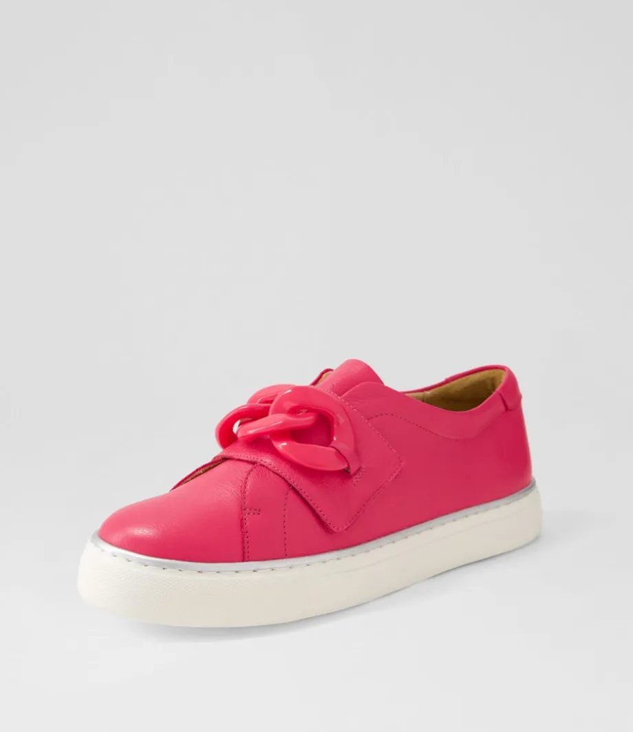 Peeko Xf Bright Pink Leather Sneakers<ZIERA Cheap