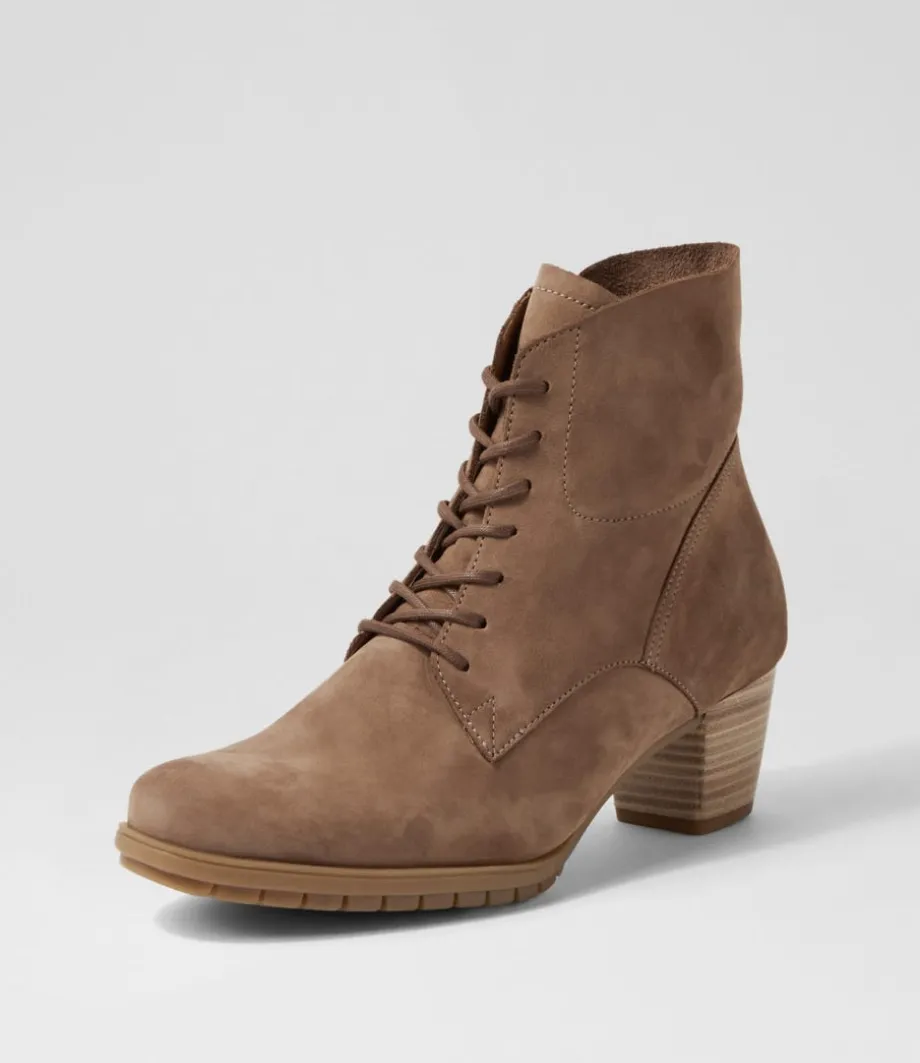 Petunia Muskat Suede Lace Up Boots<GABOR Clearance