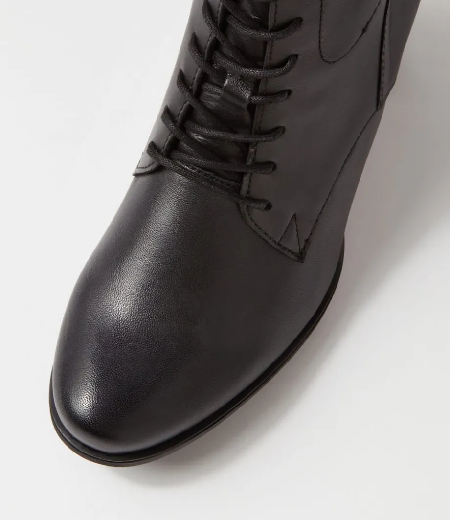 petunia_schwarz_leather_lace_up_boots_3.webp Petunia Schwarz Leather Lace Up Boots<GABOR Clearance