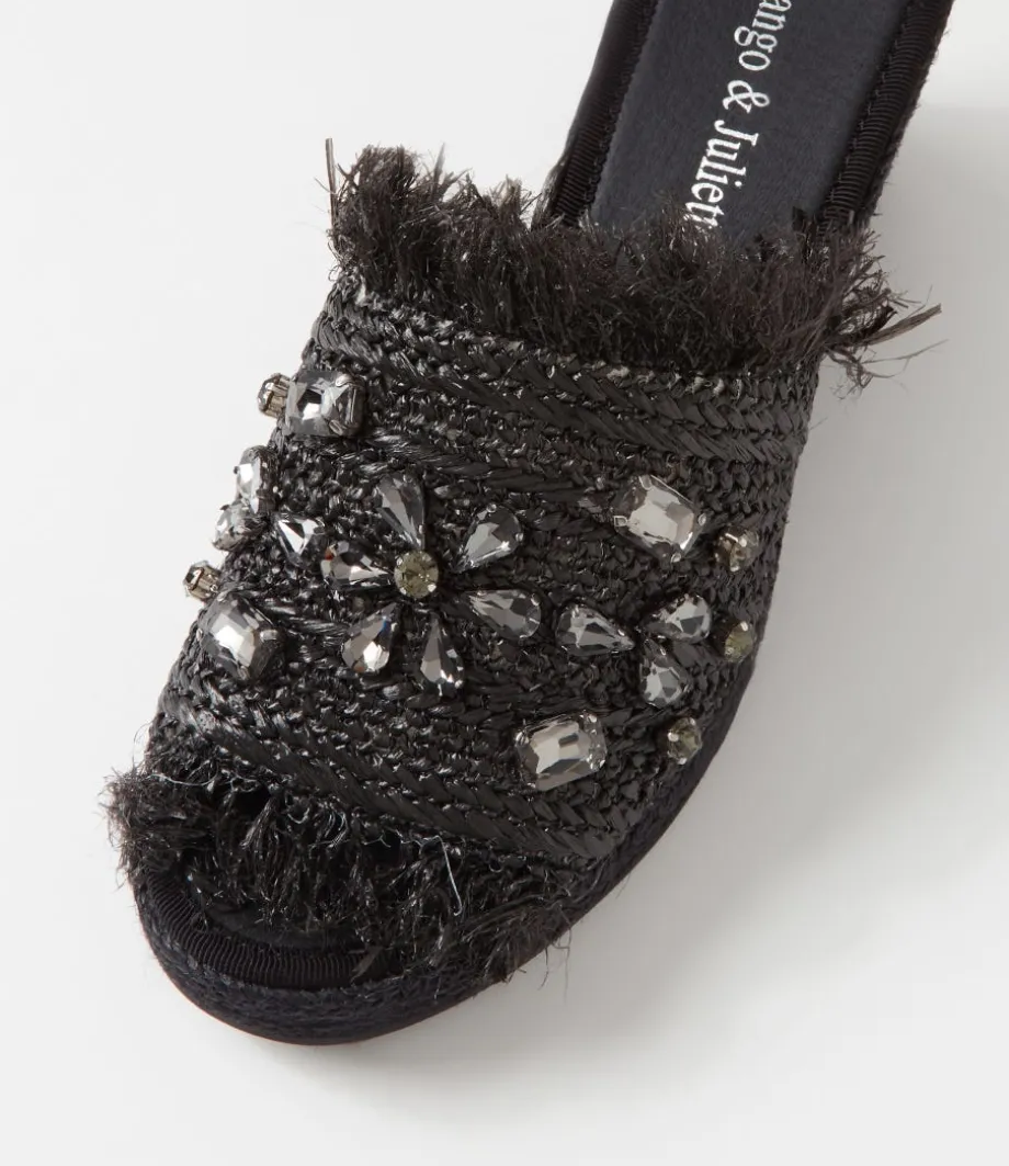 pitchy_black_synthetic_raffia_espadrilles_3.webp Pitchy Black Synthetic Raffia Espadrilles<DJANGO & JULIETTE Online