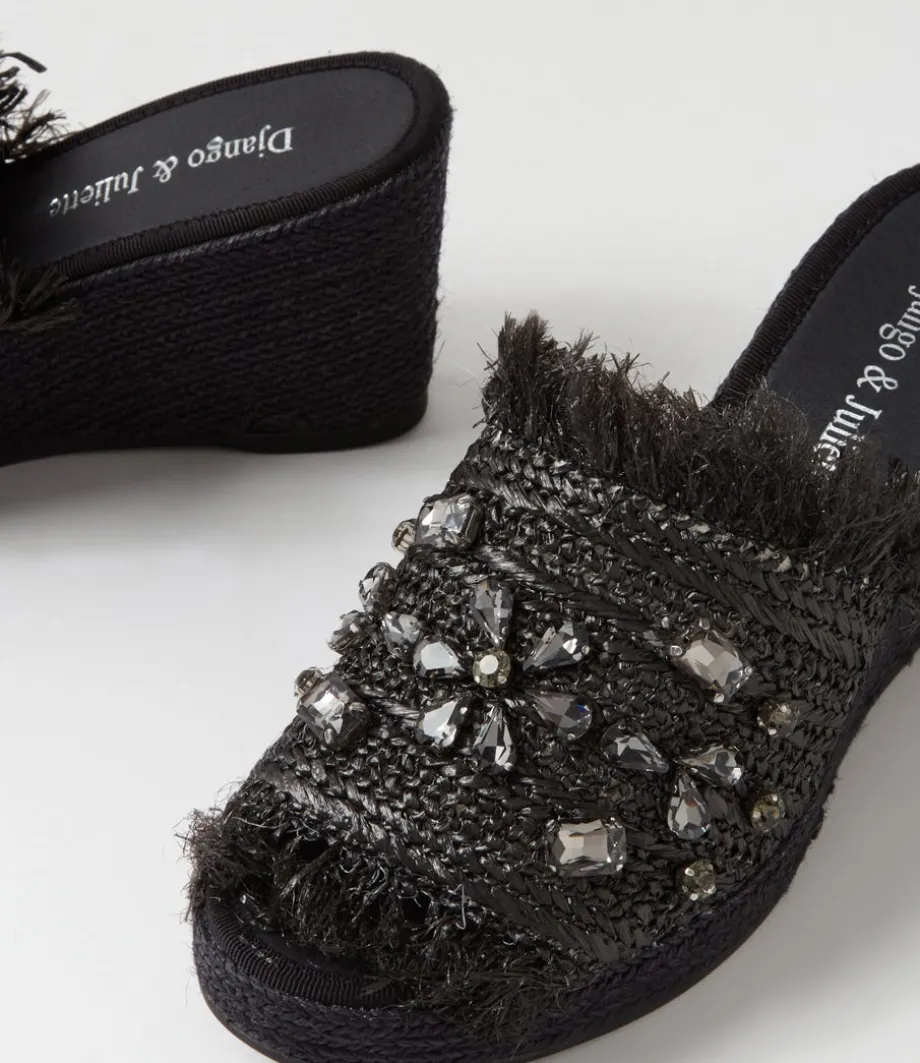 pitchy_black_synthetic_raffia_espadrilles_4.webp Pitchy Black Synthetic Raffia Espadrilles<DJANGO & JULIETTE Online
