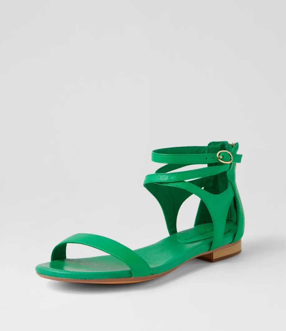 Please Bright Emerald Leather Sandals<DJANGO & JULIETTE Best Sale