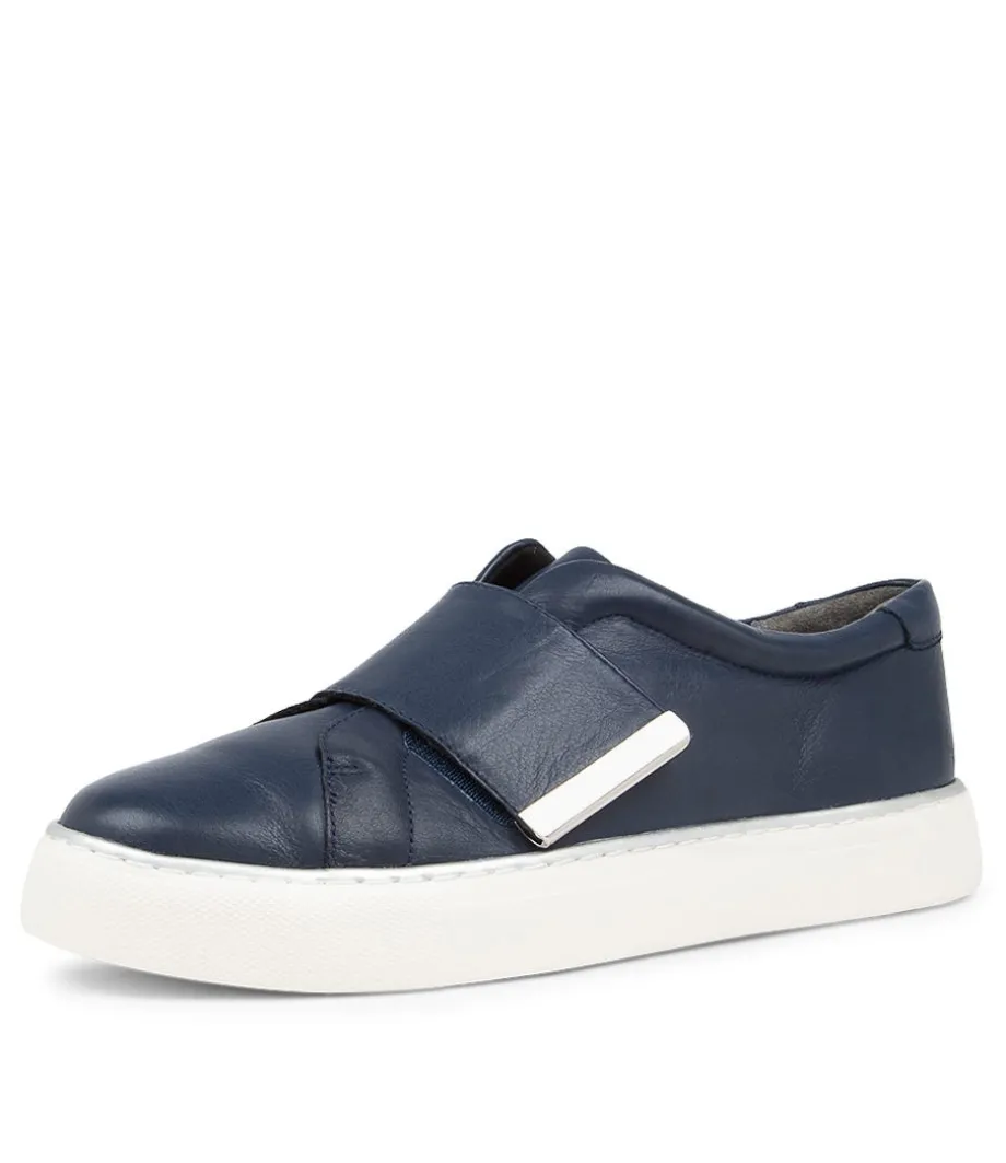 Poppies Xf Navy Leather Sneakers<ZIERA Best Sale