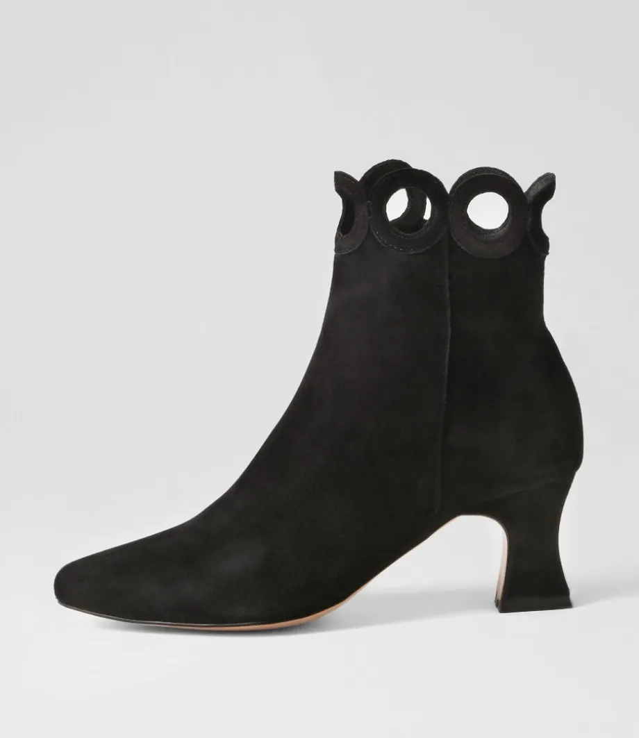 Primson Black Suede Ankle Boots<DJANGO & JULIETTE Cheap
