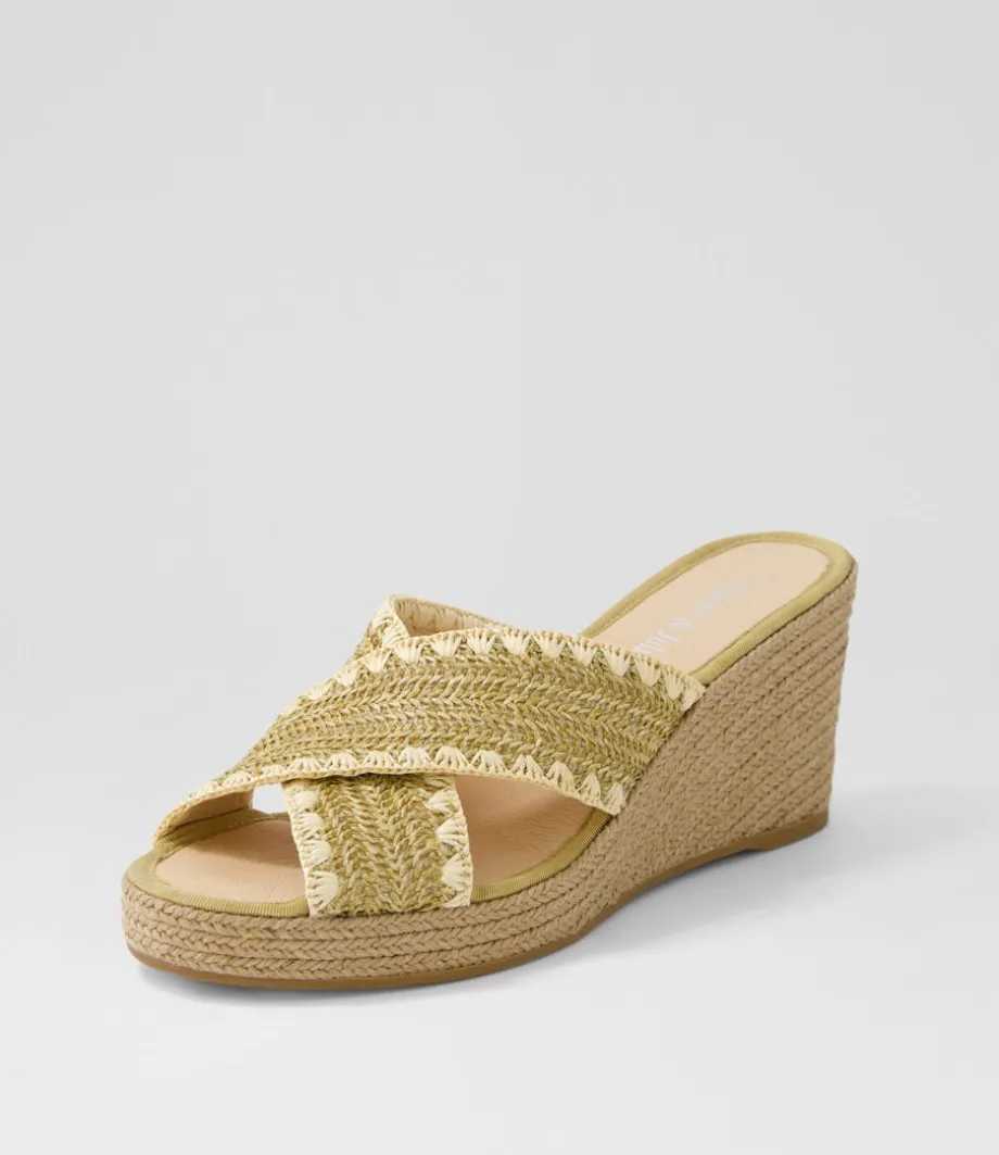 Prindle Coffee Beige Synthetic Raffia Espadrilles<DJANGO & JULIETTE Store