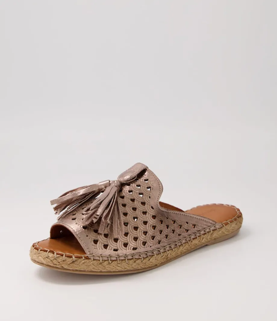 Purtna Silver Leather Espadrilles<DIANA FERRARI Cheap