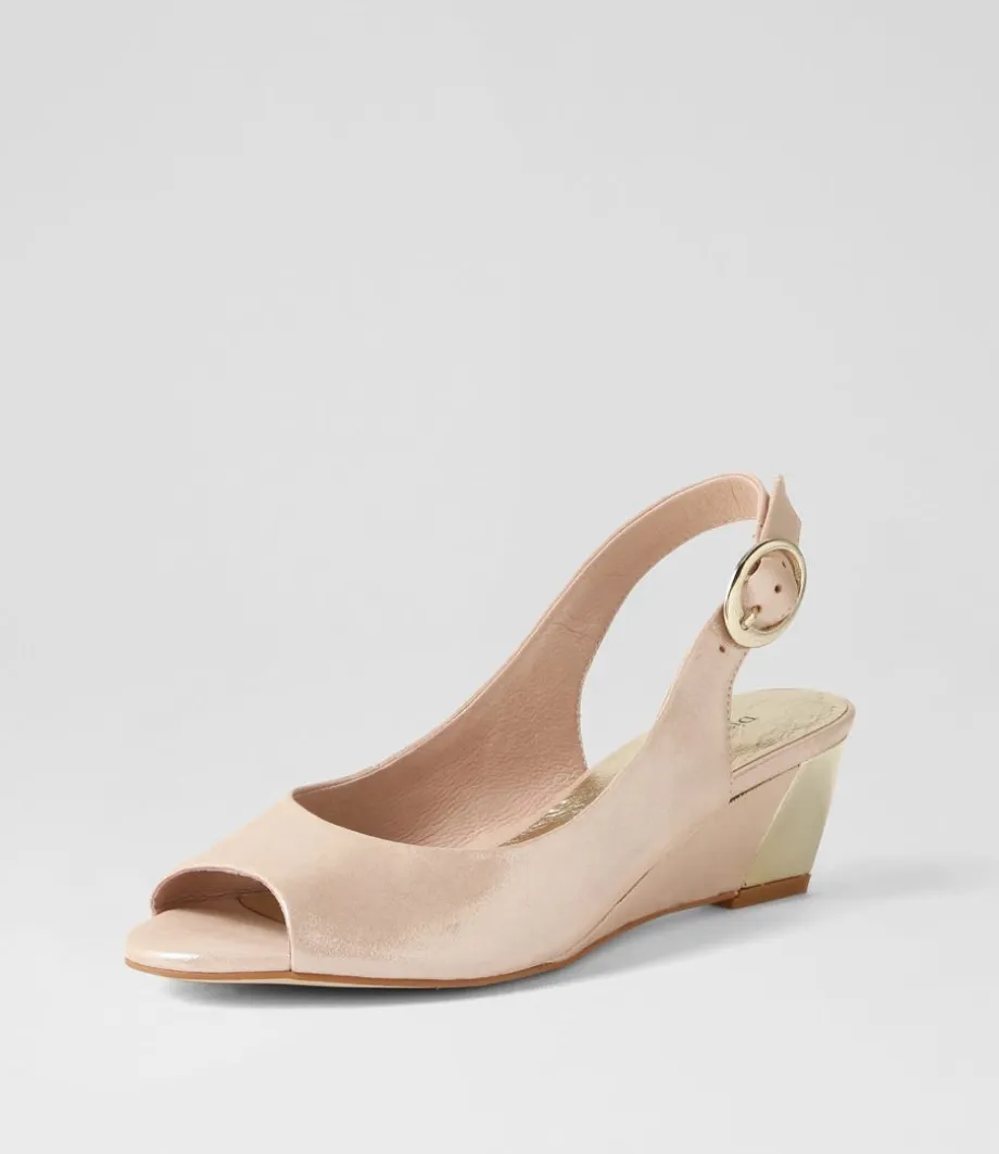 Raite Nude Shimmer Leather Sandals<DJANGO & JULIETTE Best