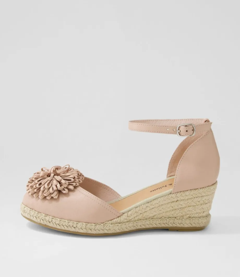 Rakim Rose Leather Suede Wedges<DJANGO & JULIETTE Discount