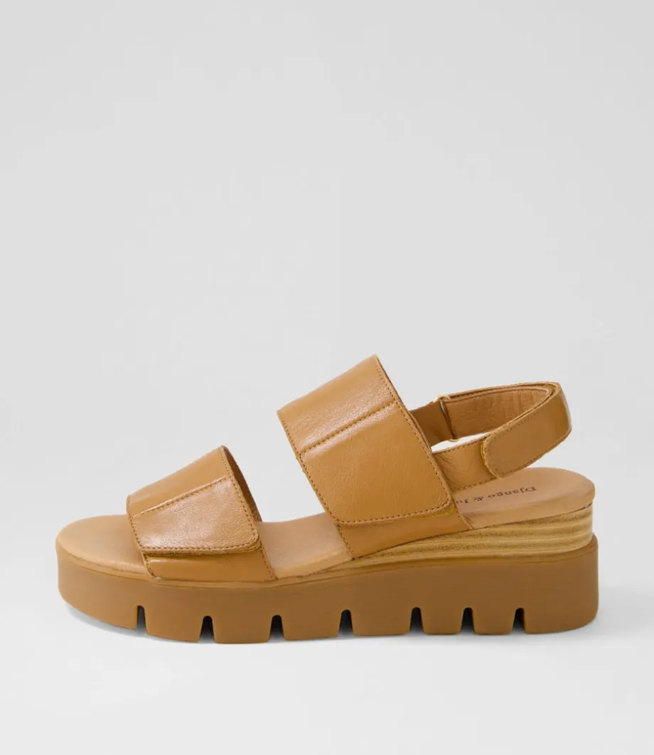 Rillow Tan Leather Sandals<DJANGO & JULIETTE Online