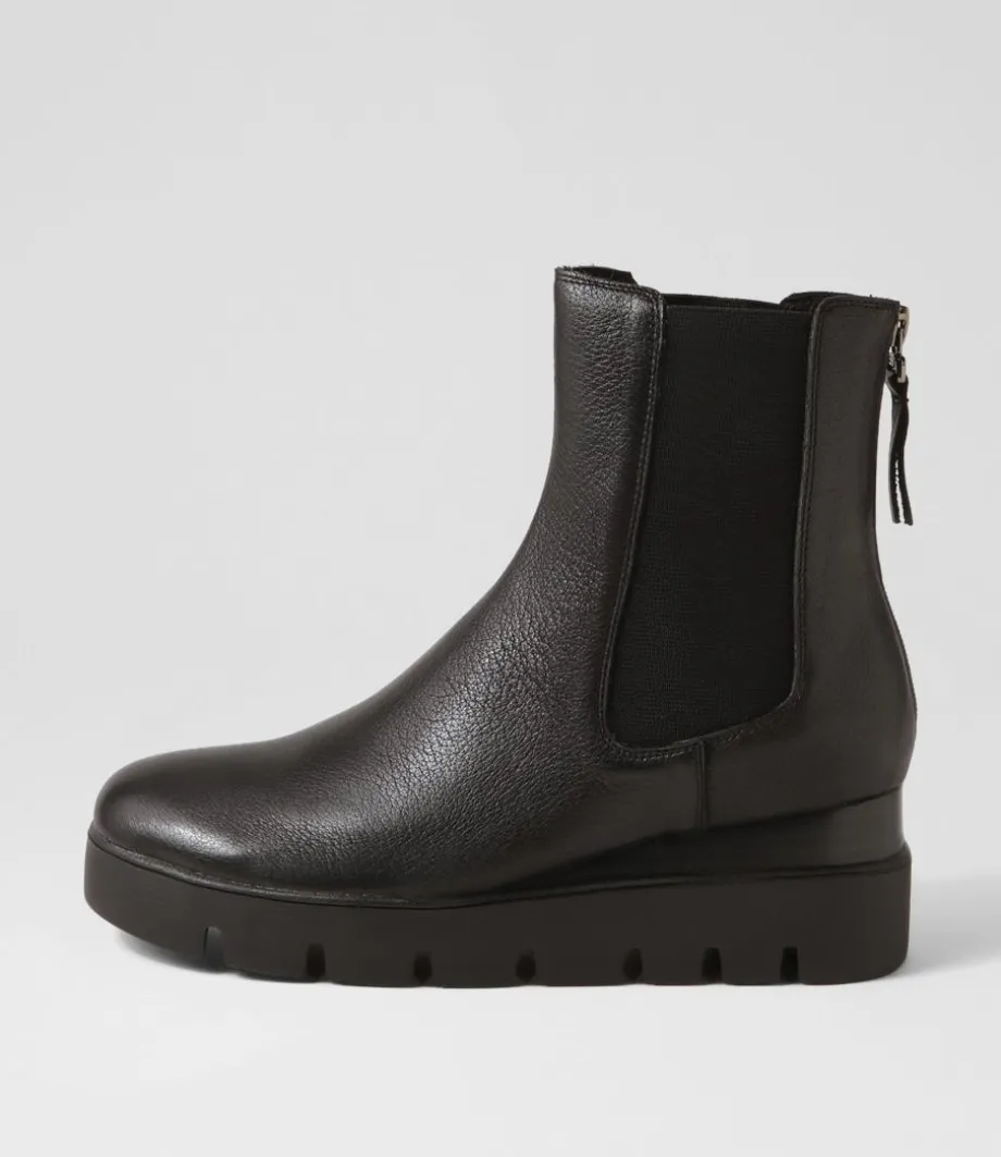 Rinnit Black Leather Chelsea Boots<DJANGO & JULIETTE Store