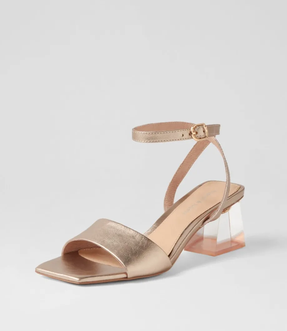 Rolo Champagne Leather Sandals<DJANGO & JULIETTE Cheap
