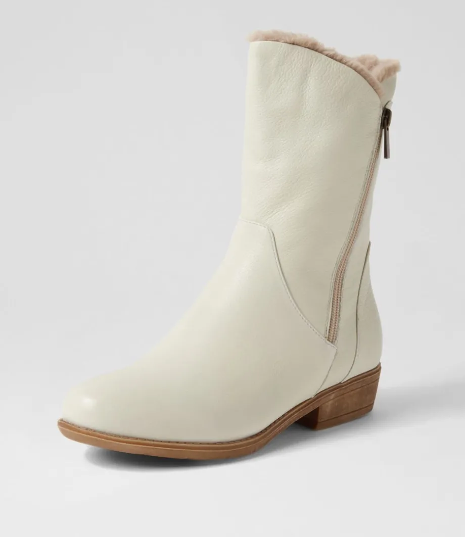 Rudo Almond Natural Leather Fur Calf Boots<DJANGO & JULIETTE Store