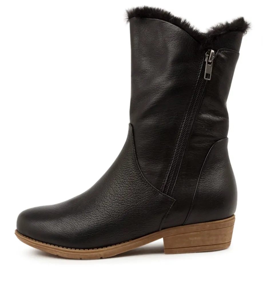 Rudo New Black Black Fur Leather Fur<DJANGO & JULIETTE Discount