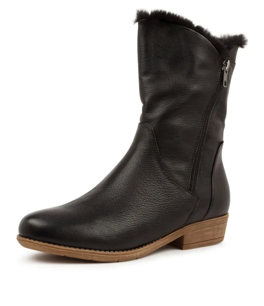 rudo_new_black_black_fur_leather_fur_1.webp Rudo New Black Black Fur Leather Fur<DJANGO & JULIETTE Discount