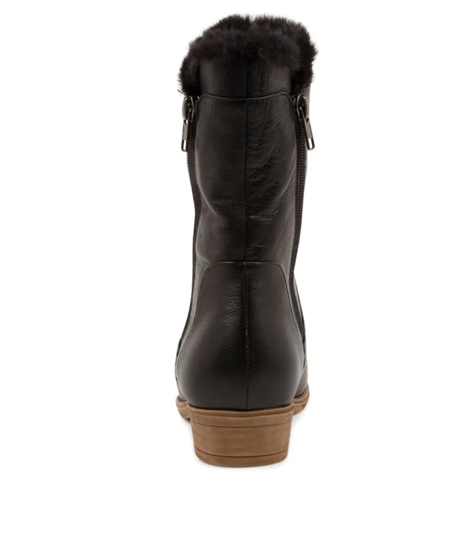 rudo_new_black_black_fur_leather_fur_2.webp Rudo New Black Black Fur Leather Fur<DJANGO & JULIETTE Discount