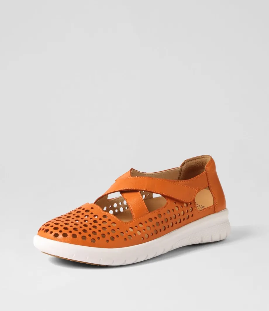 Sachet Xf Orange Leather Flat Shoes<ZIERA New