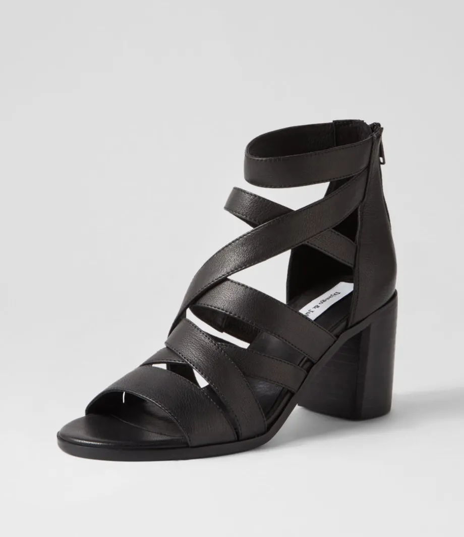 Sadals Black Leather Sandals<DJANGO & JULIETTE Shop