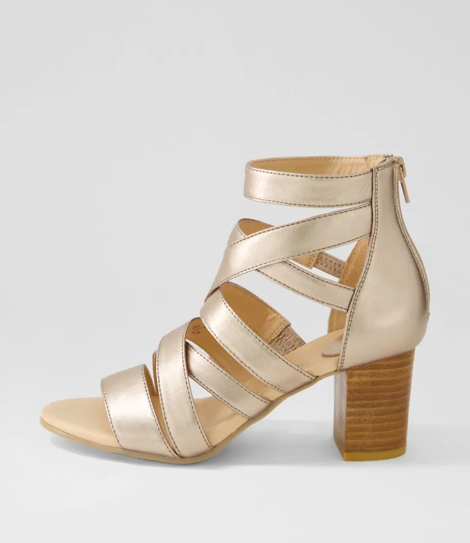 Sadals Champagne Leather Sandals<DJANGO & JULIETTE Best Sale