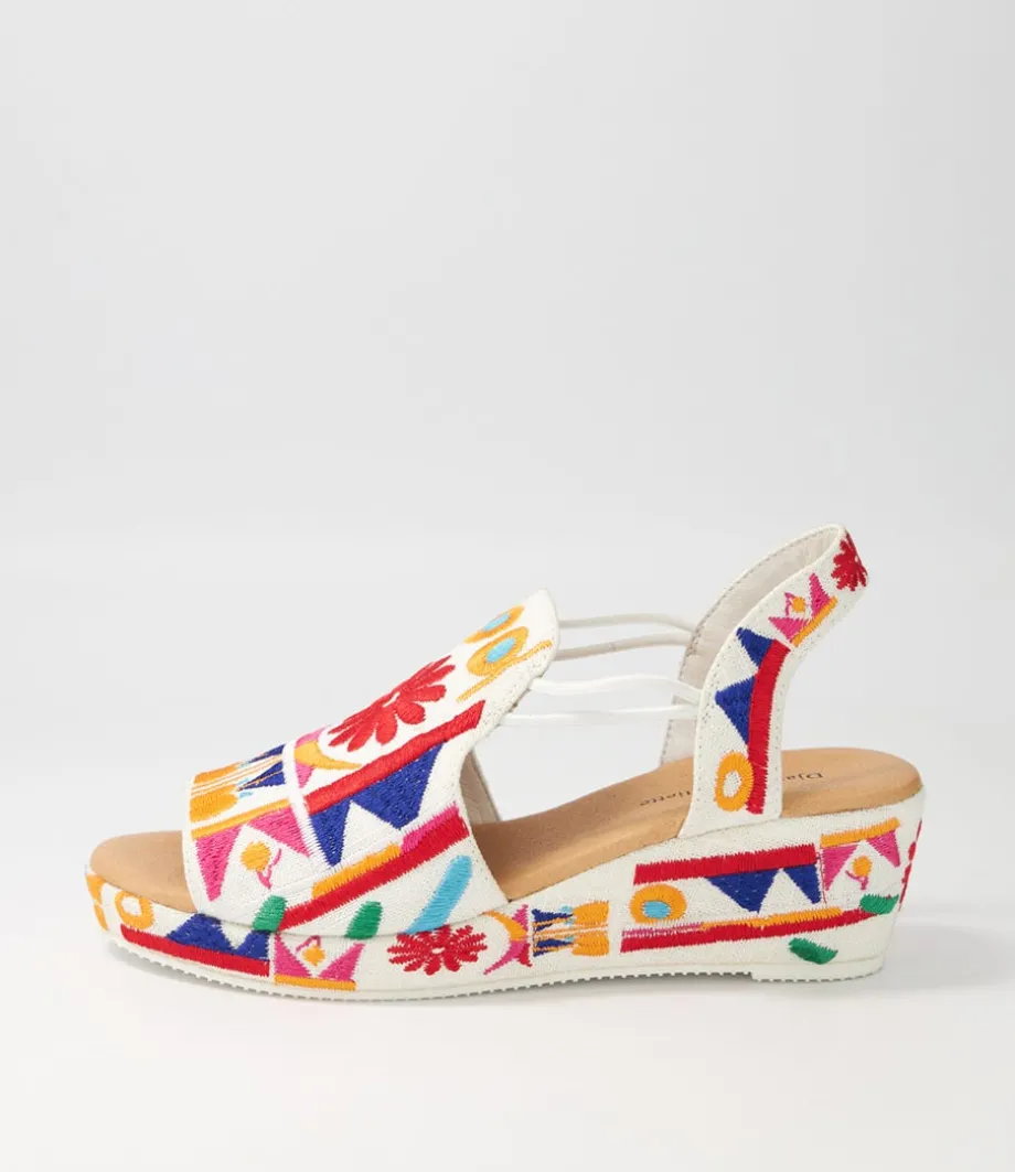 Sahirah Bright Multi Fabric Sandals<DJANGO & JULIETTE Fashion