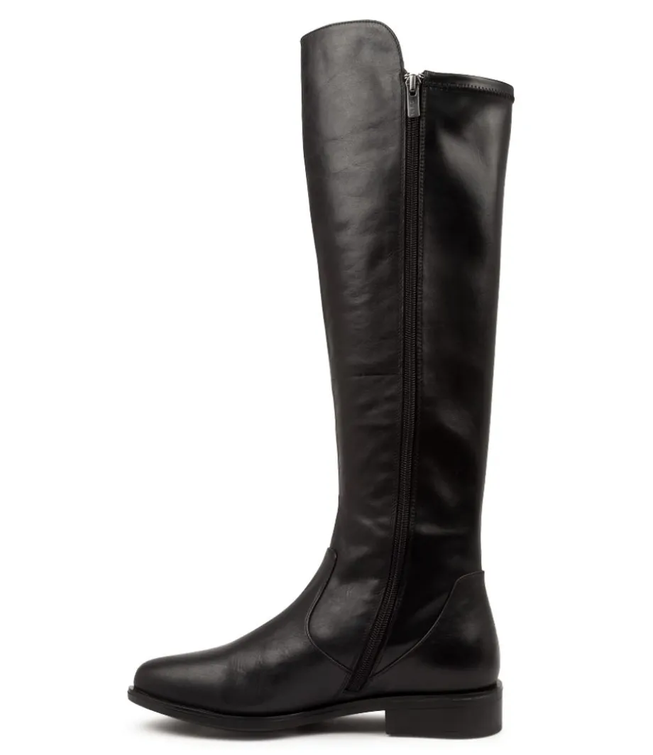 sallies_xf_black_stretch_leather_knee_high_boots_3.webp Sallies Xf Black Stretch Leather Knee High Boots<ZIERA New