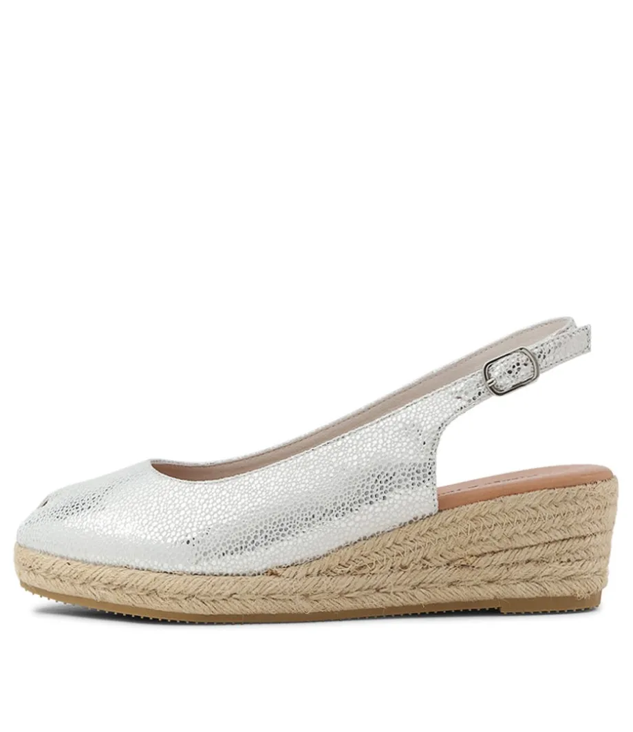 Saniarly Silver Rope Speckle Leather Sandals<DJANGO & JULIETTE Online