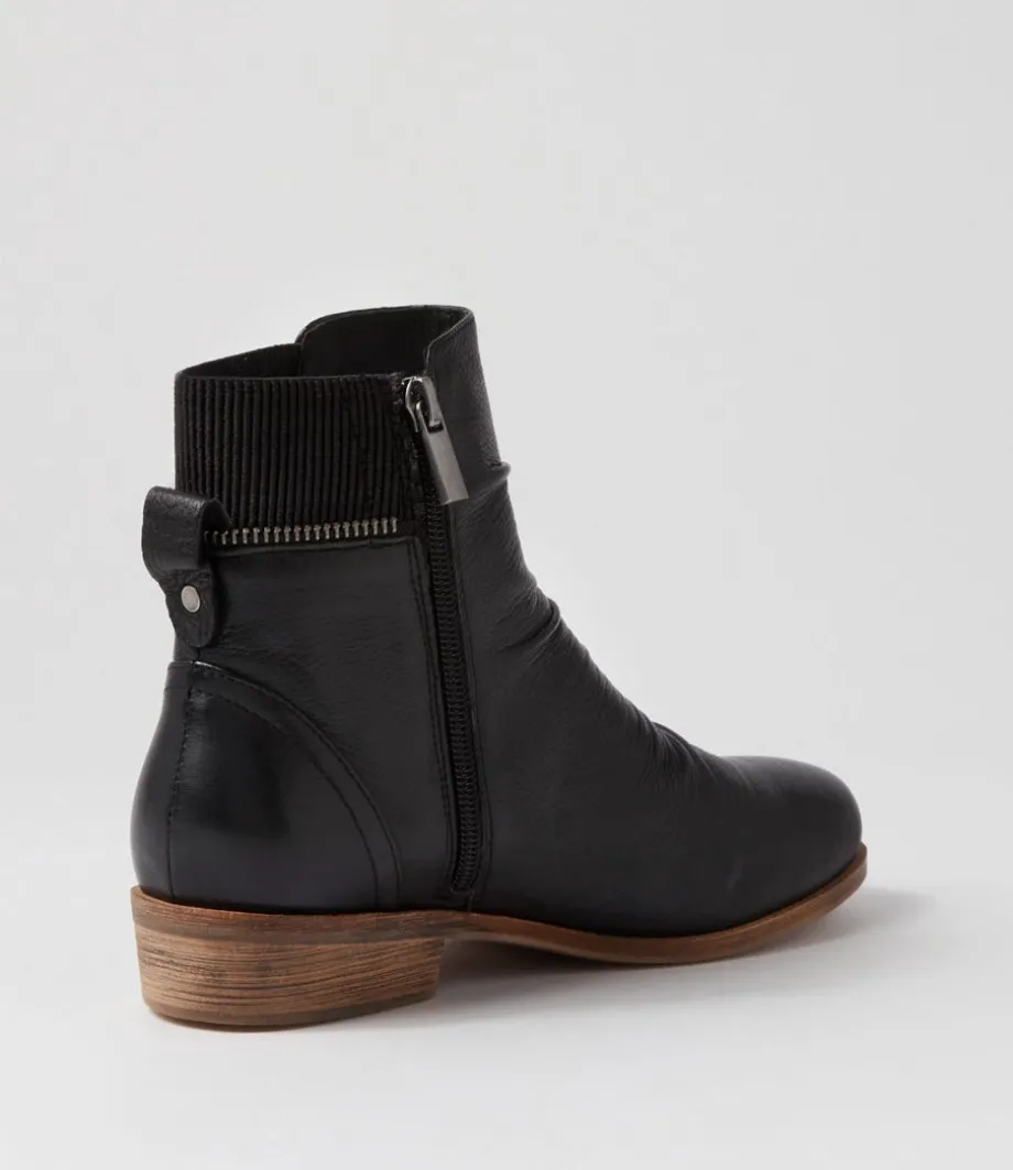 sawyery_black_leather_elastic_ankle_boots_2.webp Sawyery Black Leather Elastic Ankle Boots<DJANGO & JULIETTE Cheap