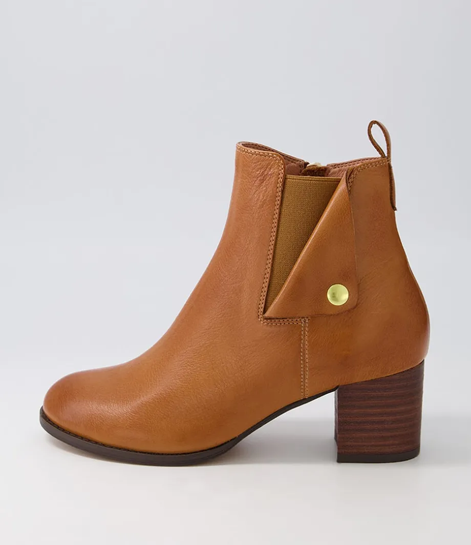 Sedna New Tan Choc Leather Chelsea Boots<DJANGO & JULIETTE Best