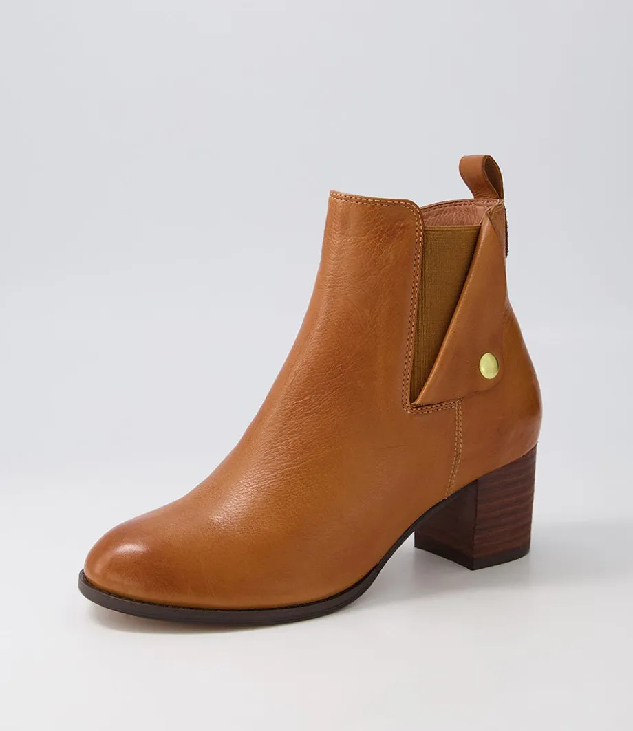 Sedna New Tan Choc Leather Chelsea Boots<DJANGO & JULIETTE Best