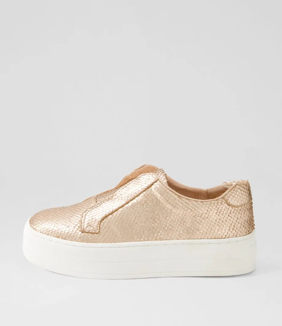 Shia Rose Gold Small Cut Leather Sneakers<DJANGO & JULIETTE Outlet
