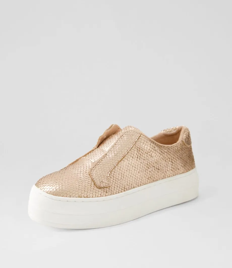 Shia Rose Gold Small Cut Leather Sneakers<DJANGO & JULIETTE Outlet