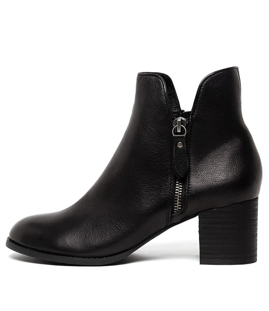 Shiannely Black Black Heel Leather<DJANGO & JULIETTE Best Sale