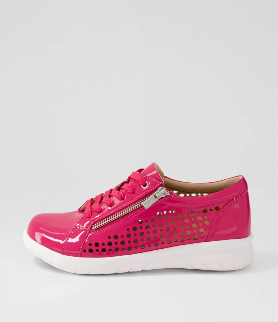 Shovo Xf Fuchsia Wrinkle Patent Sneakers<ZIERA Store