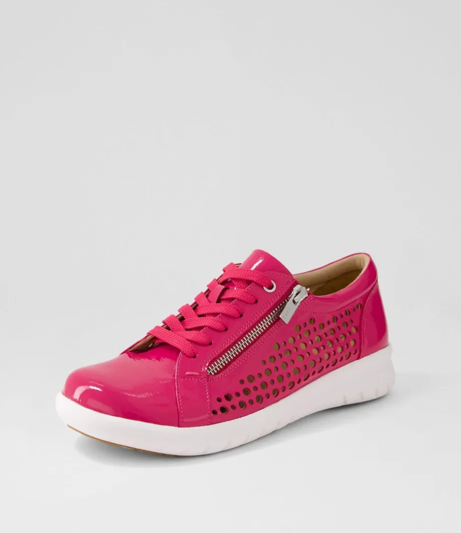Shovo Xf Fuchsia Wrinkle Patent Sneakers<ZIERA Store